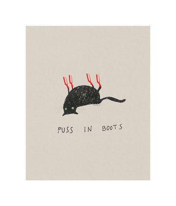 Puss in Boots (laying) Fine Art Print