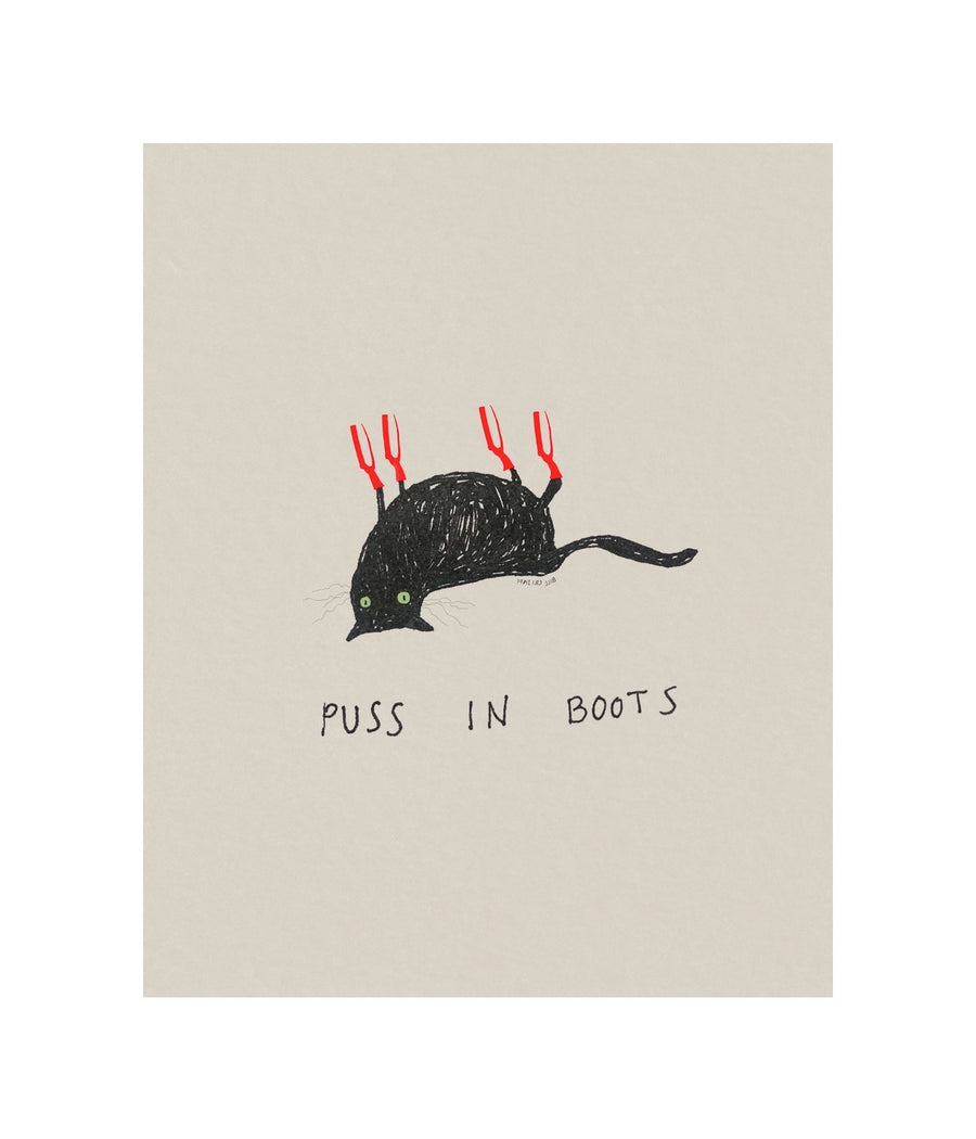 Puss in Boots (laying) Fine Art Print