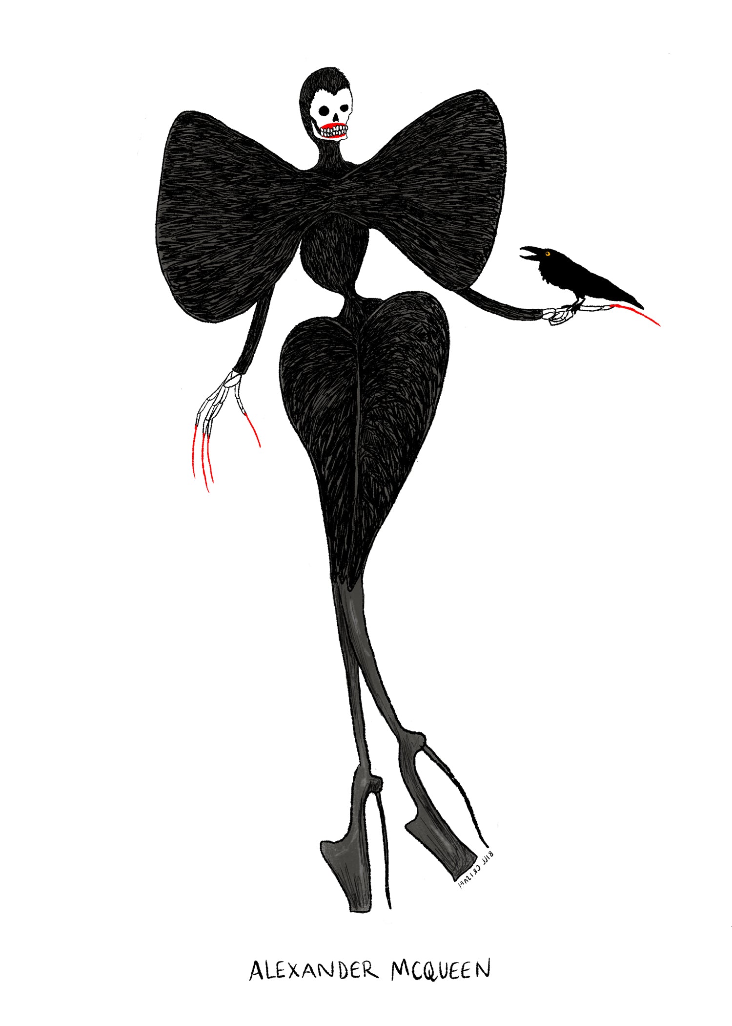 Death in Designer: Alexander McQueen Fine Art Print – Bill Crisafi