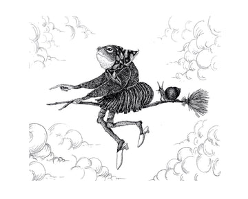 Babushka Toad Takes Flight Fine Art Print