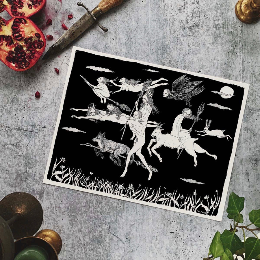 The Flight of the Witches Fine Art Print