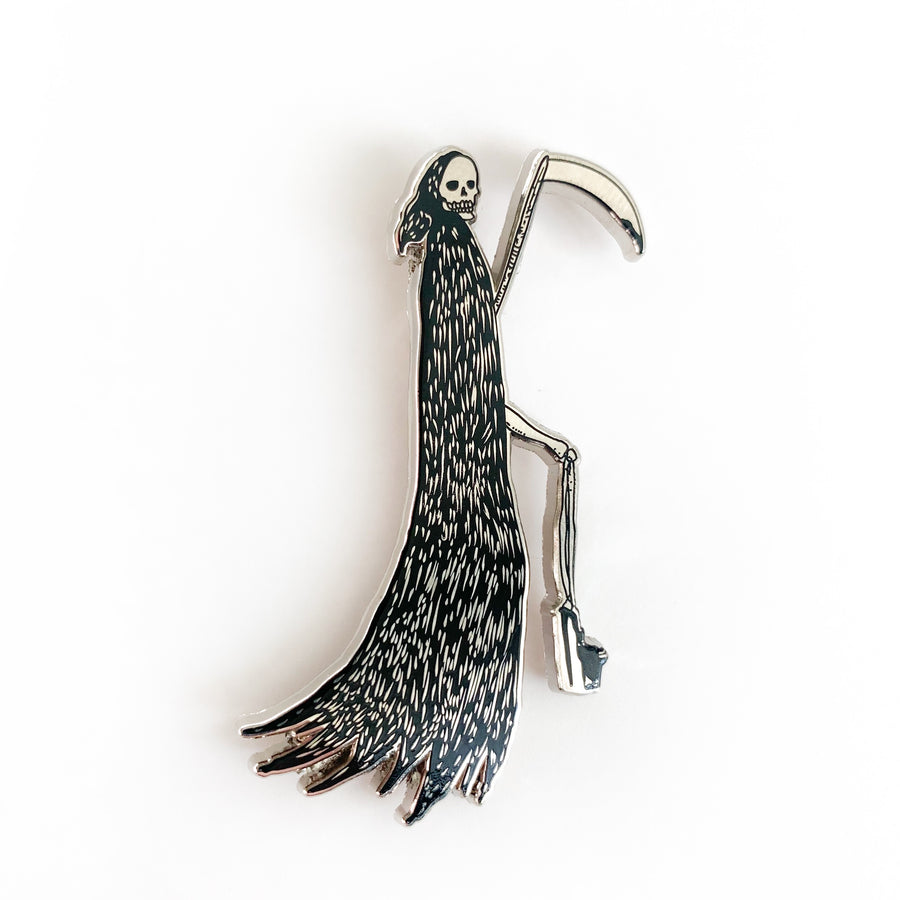 The Glam Reaper Cloisonné pin (Silver)