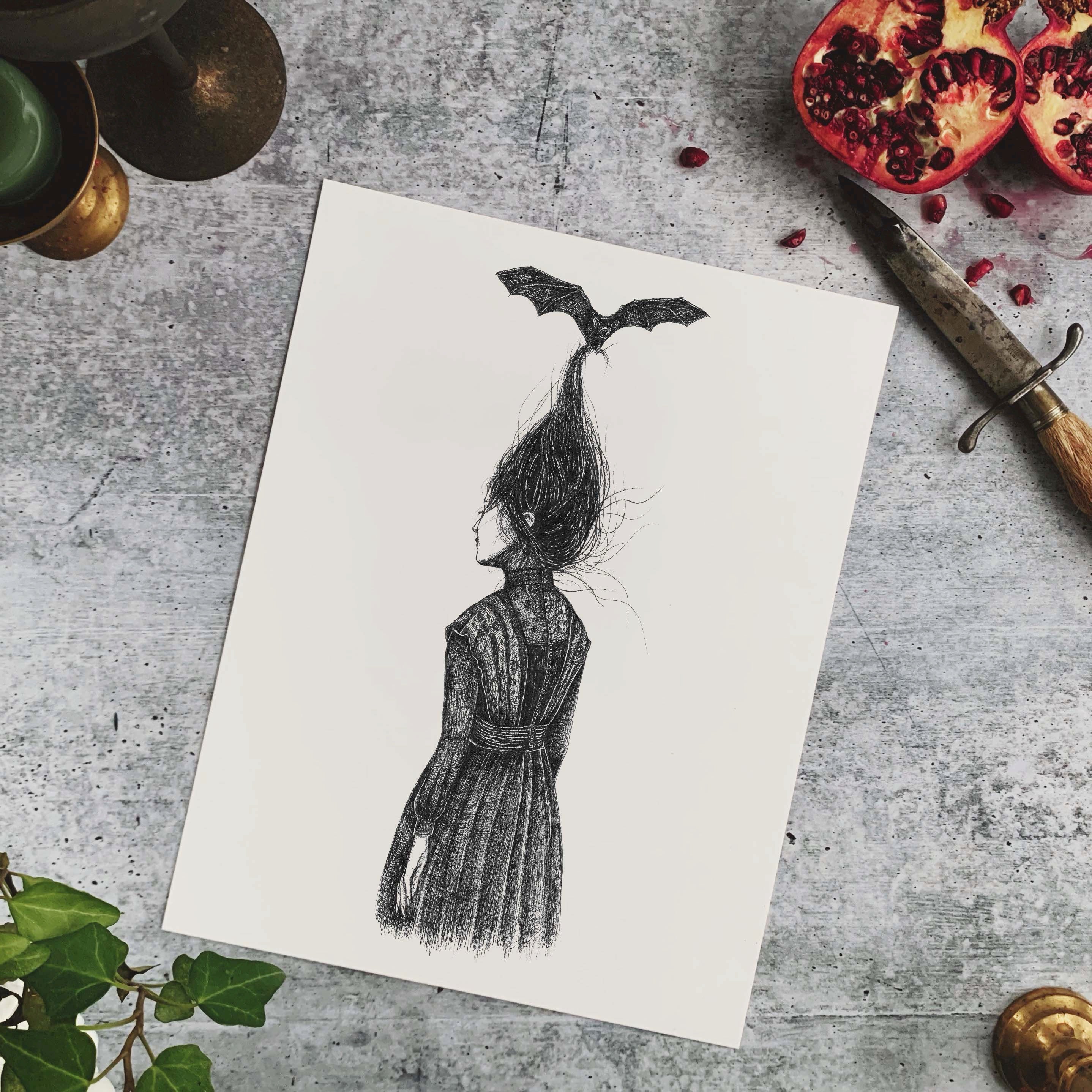 She was Summoned by Darkness Fine Art Print – Bill Crisafi