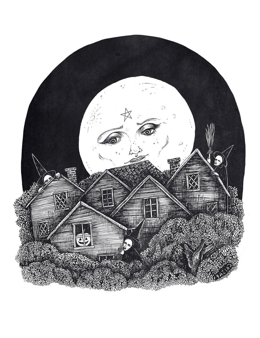 Full Moon over Salem Fine Art Print