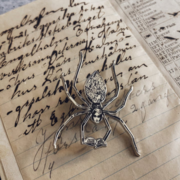 The Reading Spider Cloisonné Pin